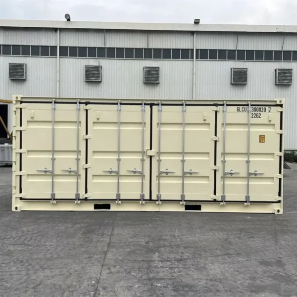 conteneur maritime beige neuf de 20 pieds à ouverture latérale