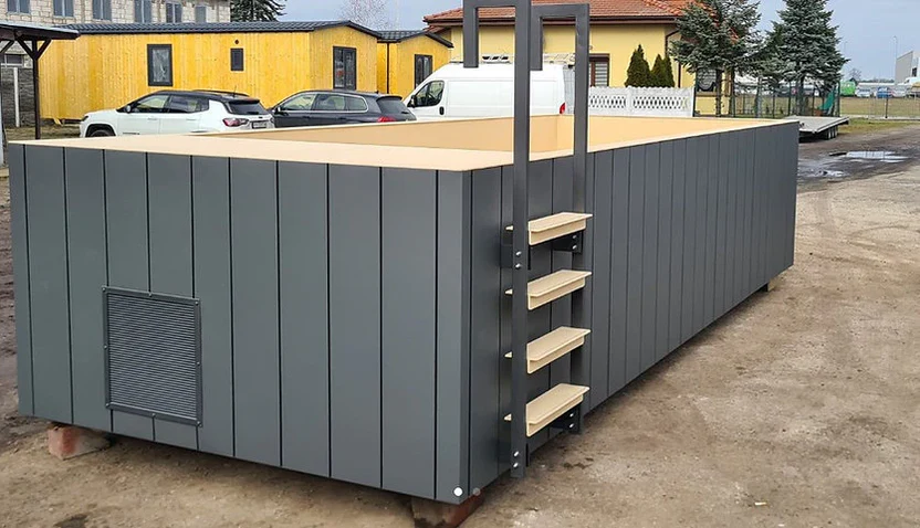 conteneur de piscine en polypropylène 6,5 x 2,6 m