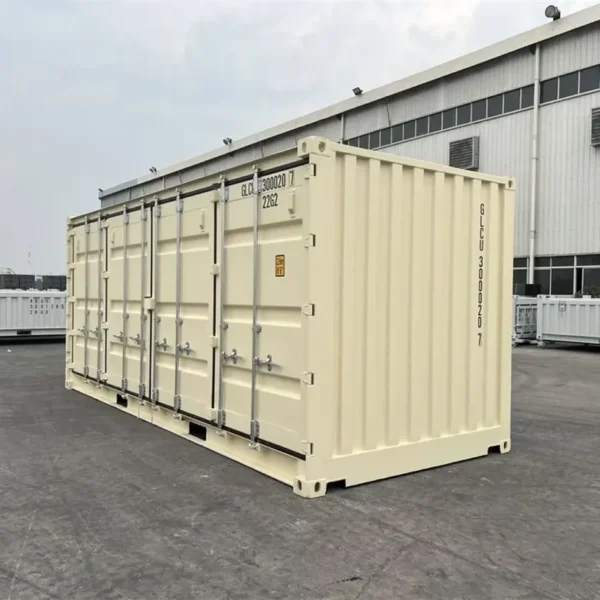 conteneur maritime beige neuf de 20 pieds à ouverture latérale