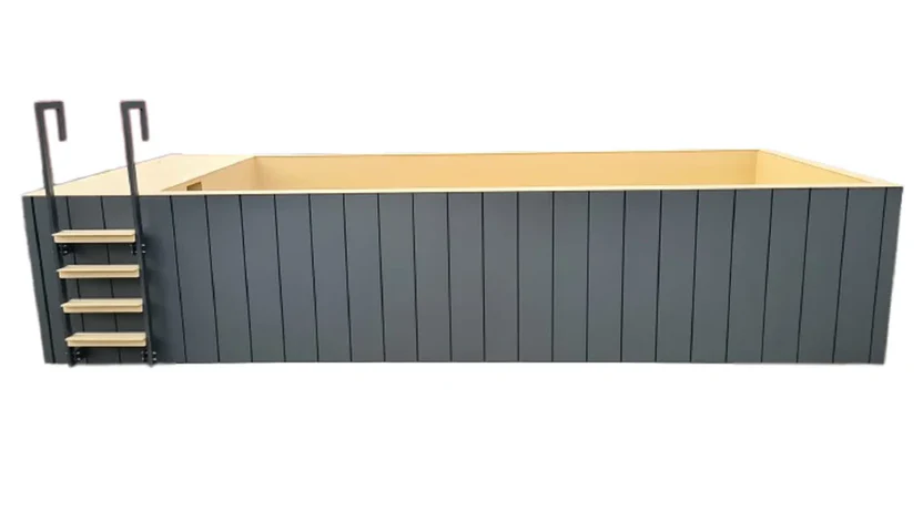 conteneur de piscine en polypropylène 6,5 x 2,6 m