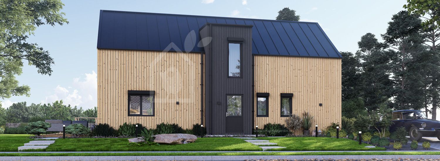 maison en bois ingrid rv (isolé re2020, 44 mm + bardage), 137 m² maison en bois ingrid rv (isolé re2020, 44 mm + bardage), 137 m²