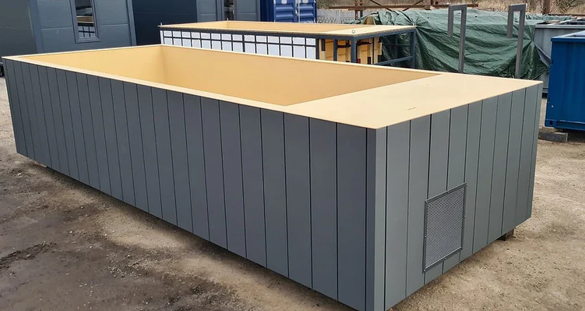conteneur de piscine en polypropylène 6,5 x 2,6 m