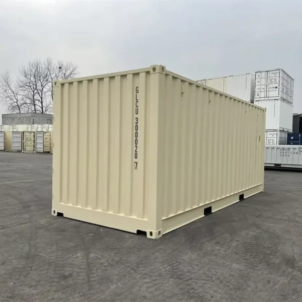 conteneur maritime beige neuf de 20 pieds à ouverture latérale