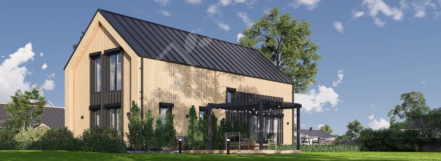 maison en bois ingrid rv (isolé re2020, 44 mm + bardage), 137 m² maison en bois ingrid rv (isolé re2020, 44 mm + bardage), 137 m²