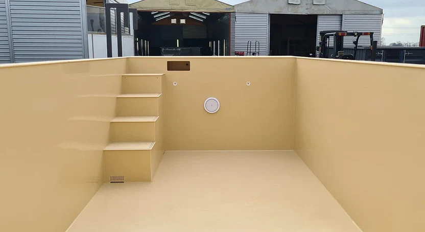 conteneur de piscine en polypropylène 6,5 x 2,6 m