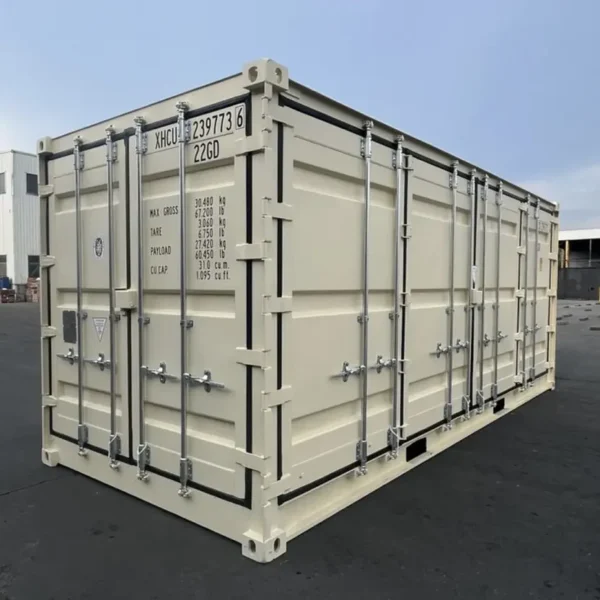 conteneur maritime beige neuf de 20 pieds à ouverture latérale
