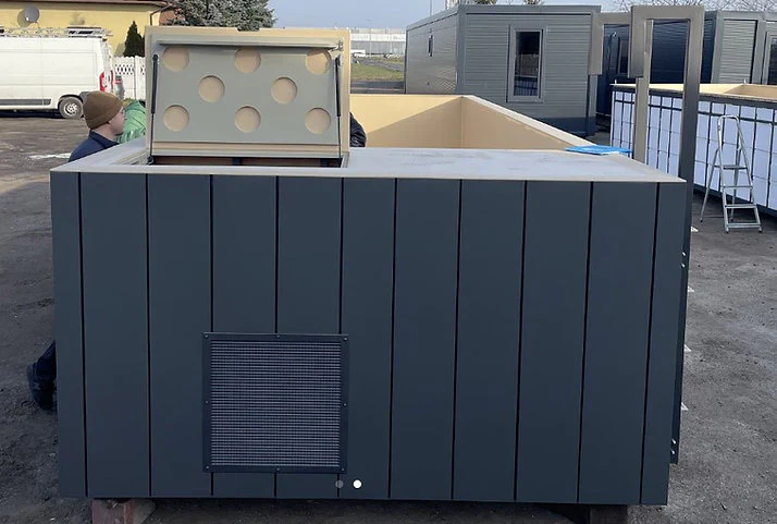 conteneur de piscine en polypropylène 6,5 x 2,6 m