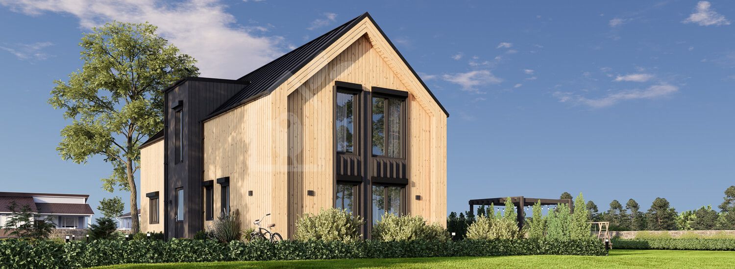 maison en bois ingrid rv (isolé re2020, 44 mm + bardage), 137 m² maison en bois ingrid rv (isolé re2020, 44 mm + bardage), 137 m²