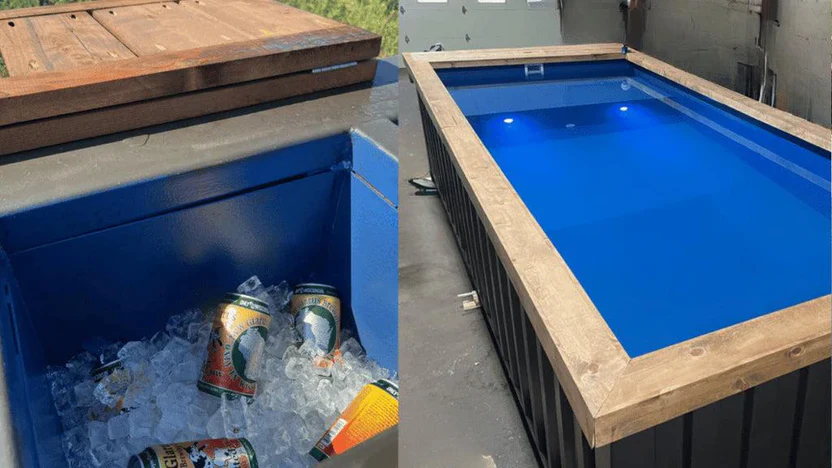 piscine conteneur « one tripper » de 6 m x 6 m