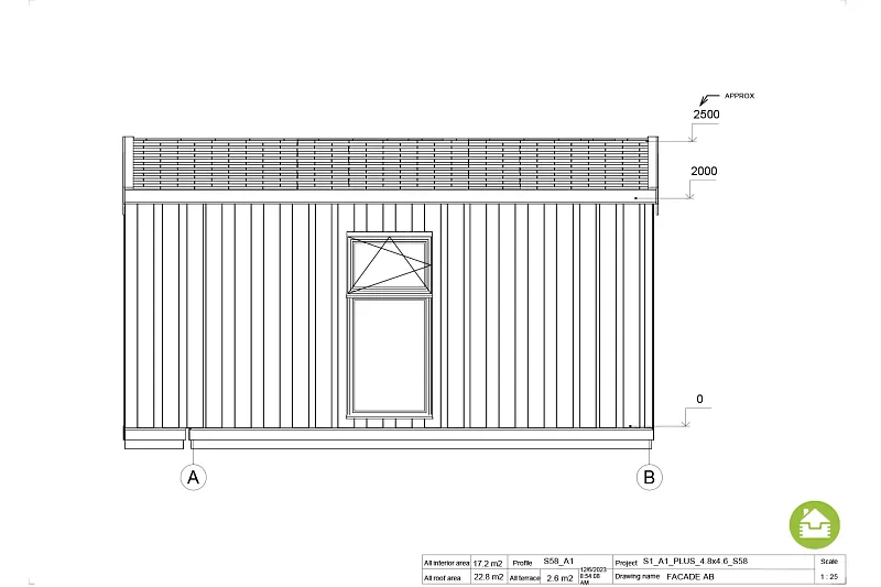 chalet 17 m² en bois isolé pau s1 a1