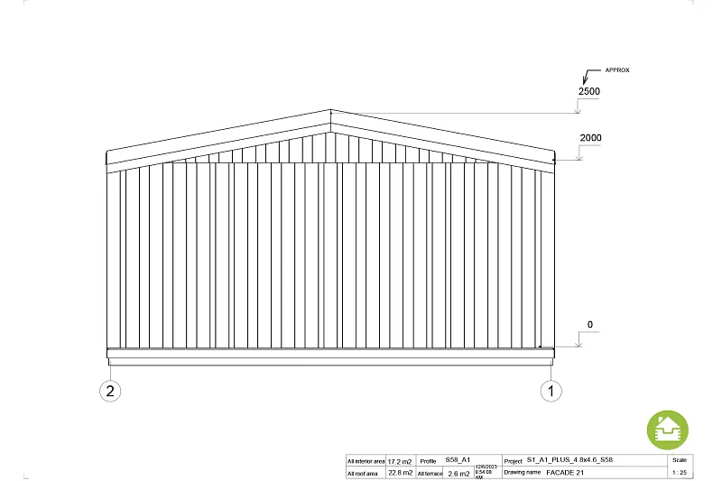 chalet 17 m² en bois isolé pau s1 a1