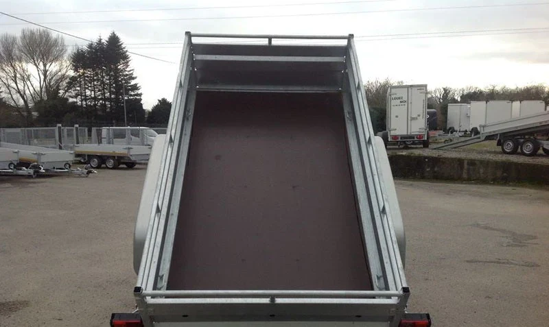 remorque benne lider robuste, ptac 1500 kg, double essieu avec freins